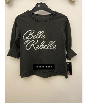 T-shirt manches longues Belle et Rebelle