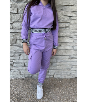 Ensemble jogging violet